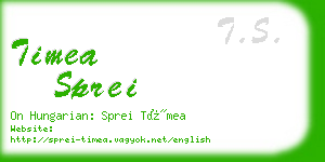 timea sprei business card